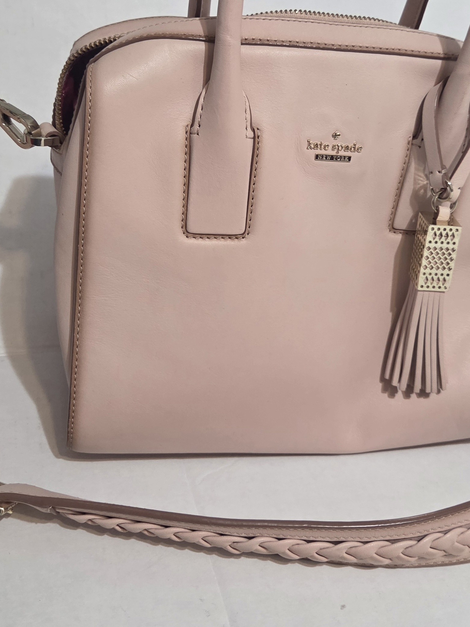 Kate Spade Ny Ridley Street Blanca Blush Pink Leather Satchel Madison Avenue